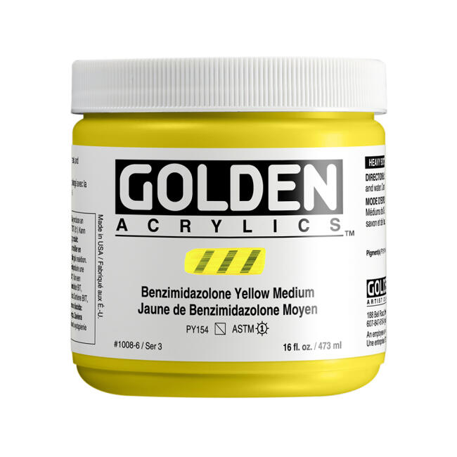 Golden Heavy Body Akrilik Boya 473 ml Seri 3 Benzimidazolone Yellow Medium 1008 - 1