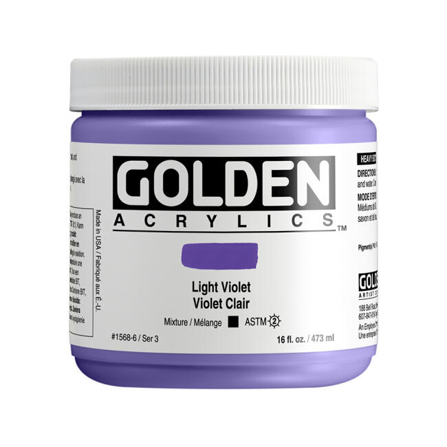 Golden Heavy Body Akrilik Boya 473 ml Seri 3 Light Violet 1568 - 1