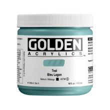 Golden Heavy Body Akrilik Boya 473 ml Seri 3 Teal 1369 - Golden