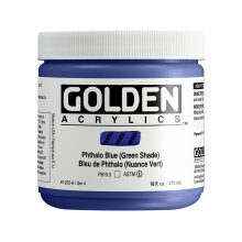Golden Heavy Body Akrilik Boya 473 ml Seri 4 Phthalo Blue (Green Shade) 1255 - Golden