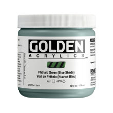 Golden Heavy Body Akrilik Boya 473 ml Seri 4 Phthalo Green (Blue Shade) 1270 - Golden