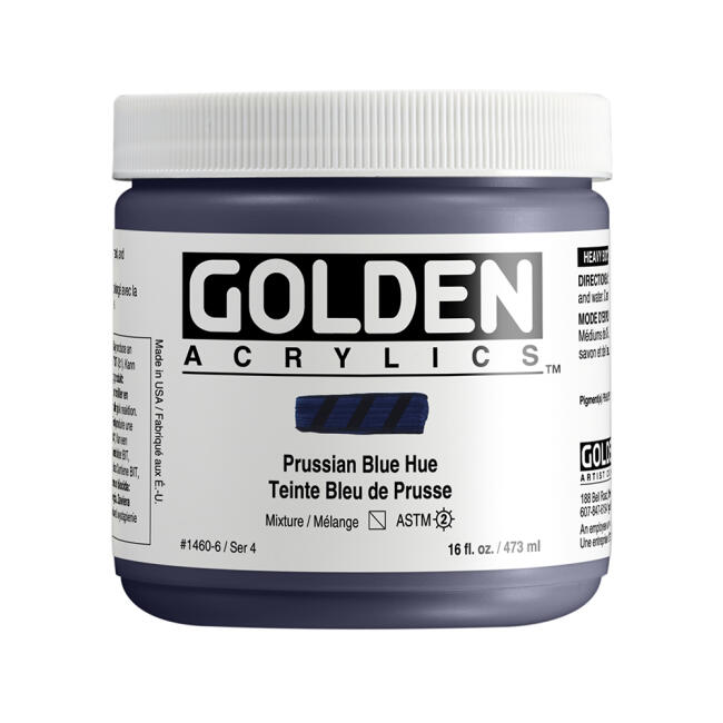 Golden Heavy Body Akrilik Boya 473 ml Seri 4 Prussian Blue Hue 1460 - 1
