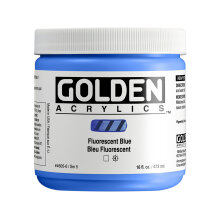 Golden Heavy Body Akrilik Boya 473 ml Seri 5 Fluorescent Blue 4605 - Golden