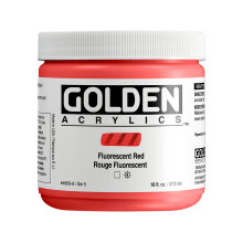 Golden Heavy Body Akrilik Boya 473 ml Seri 5 Fluorescent Red 4650 - Golden