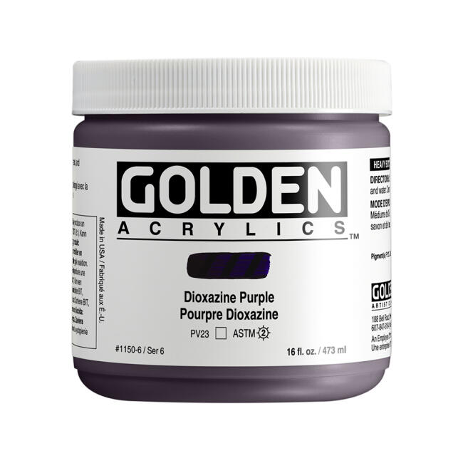 Golden Heavy Body Akrilik Boya 473 ml Seri 6 Dioxazine Purple 1150 - 1