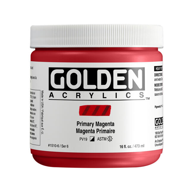 Golden Heavy Body Akrilik Boya 473 ml Seri 6 Primary Magenta 1510 - 1