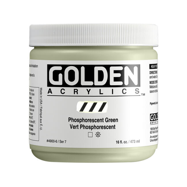 Golden Heavy Body Akrilik Boya 473 ml Seri 7 Phosphorescent Green 4900 - 1