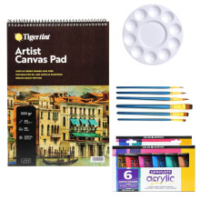 Graduate Canvas Pad Akrilik Boya Seti 75 ml 6'lı - Gvn Art