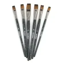 Gvn Art 1126 Sentetik Düz Uç Fırça Seti 6'lı - 1