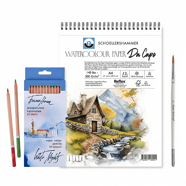 Gvn Art Aquarell Suluboya kalemi Pro set 24 lü ST16 - 1