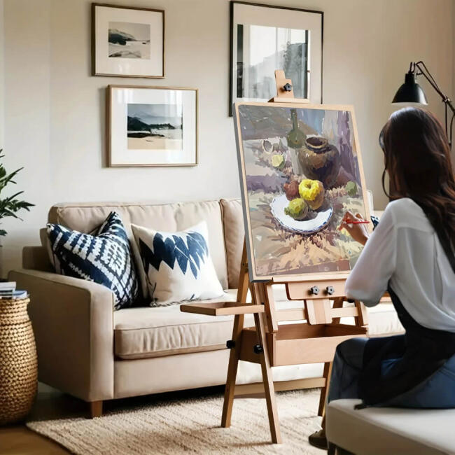 Gvn Art Çift Tepsili Çok Amaçlı Katlanabilir Profesyonel Şövale HPX-X6 - 4