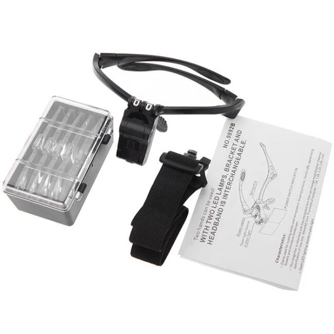 Gvn Art Işıklı Gözlük Büyüteç - 5 Farklı Lens N:9892B - 2