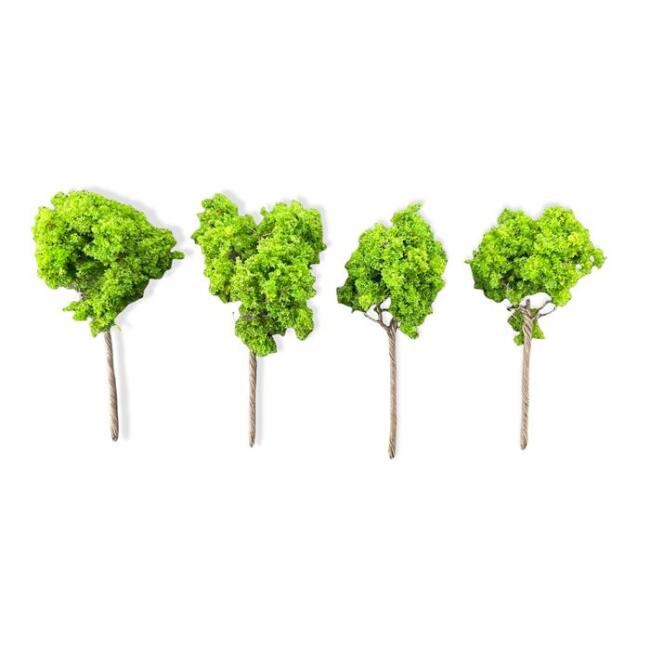 Gvn Art Maket Ağaç 4’lü 7 cm Açık Yeşil N:G7040 - 1