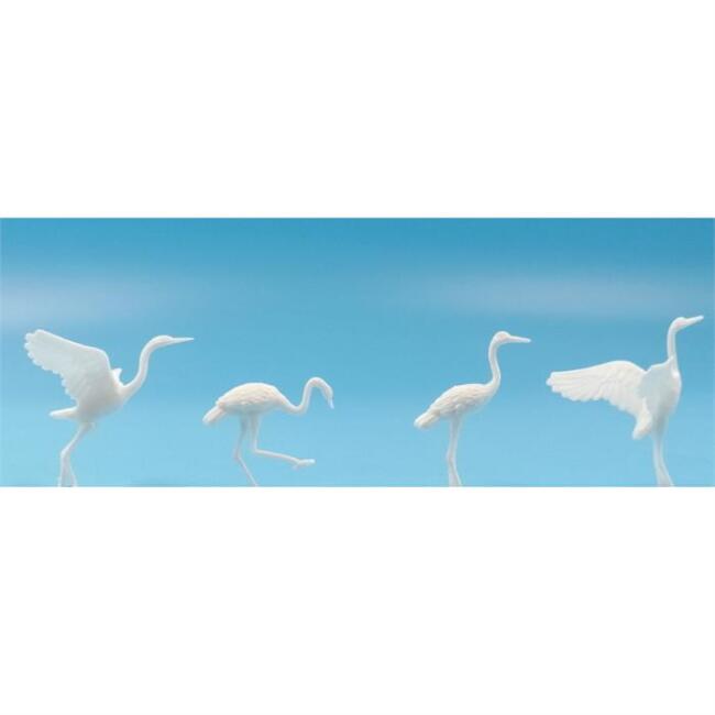 Gvn Art Maket Figür Kuş Leylek 35 mm 4 Adet N:Md007-01 - 1