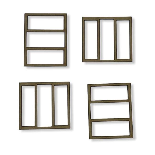 Gvn Art Maket Pencere 1:50 Ölçek 3 Çerçeveli 42x30 mm 4 adet N:KP-944 - 1