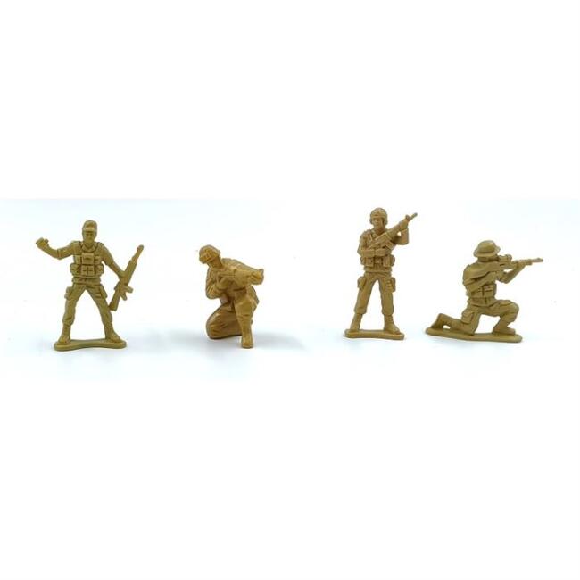 Gvn Art Maket Plastik Maket Asker Figür 4 Adet 44 mm Taba - 1