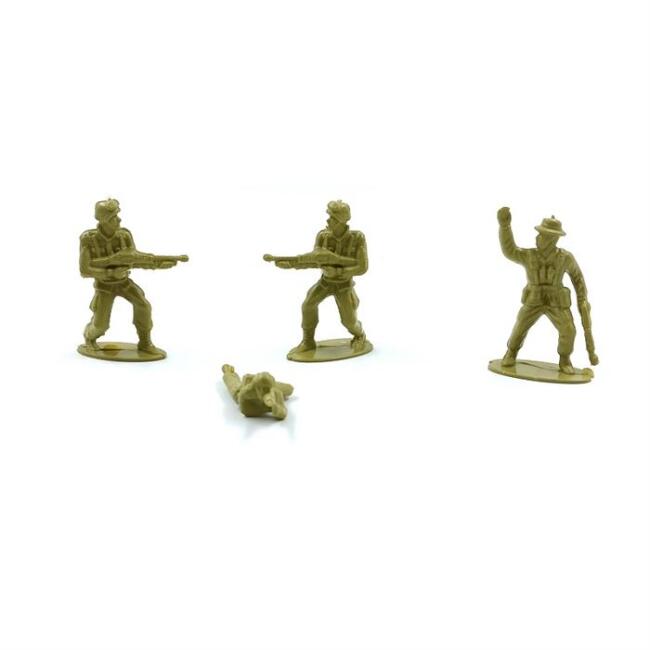 Gvn Art Maket Plastik Maket Asker Figür 4 Adet 48 mm Yeşil - 1