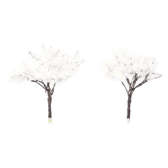 Gvn Art Metal Beyaz Yapraklı Ağaç Maketi 90 mm N:TC008-04 - 1