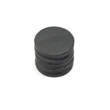 Gvn Art Mıknatıs: Silindir Siyah Mıknatıs - Kalınlık 3mm X Çapı 18mm 5 Adet - Gvn Art