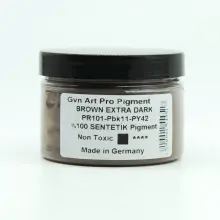 Gvn Art Pro Art Toz Pigment 150 ml Brown Oxide Extra Dark - Gvn Art (1)