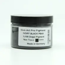 Gvn Art Pro Art Toz Pigment 150ml Ivory Black - Gvn Art (1)