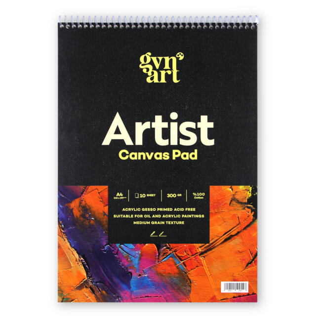 Gvn Art Profesyonel Artist Canvas Pad Tuval Defter 300 g A4 10 Yaprak - 1