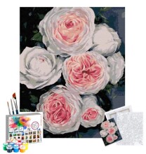 Gvn Art Sayılarla Boyama 40x50cm N:05 Beyaz Güller - Gvn Art
