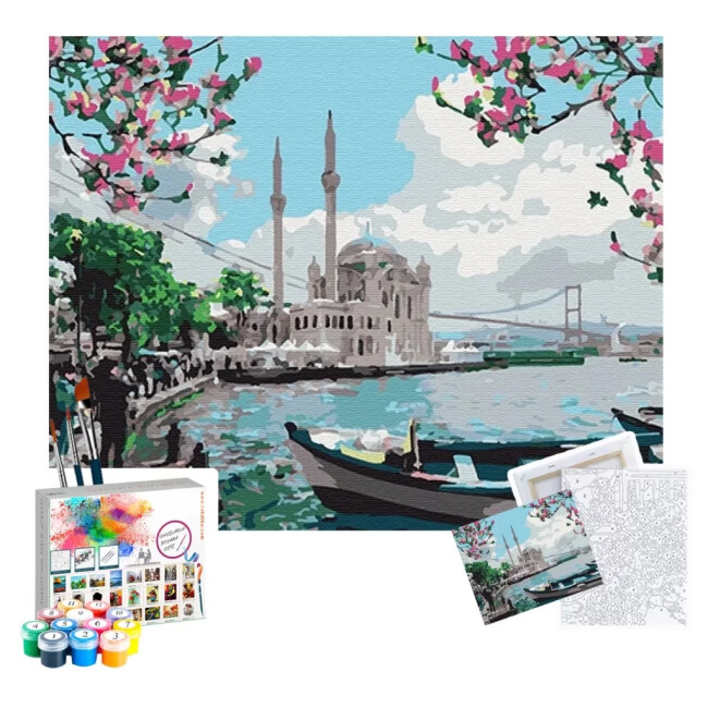 Gvn Art Sayılarla Boyama Tuval 40x50 cm Ortaköy Cami - Gvn Art