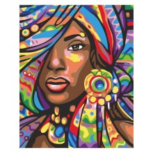 Gvn Art Sayılarla Boyama Tuval 40x50 cm African Girl - Gvn Art