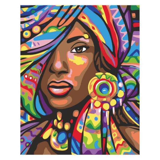 Gvn Art Sayılarla Boyama Tuval 40x50 cm African Girl - 1