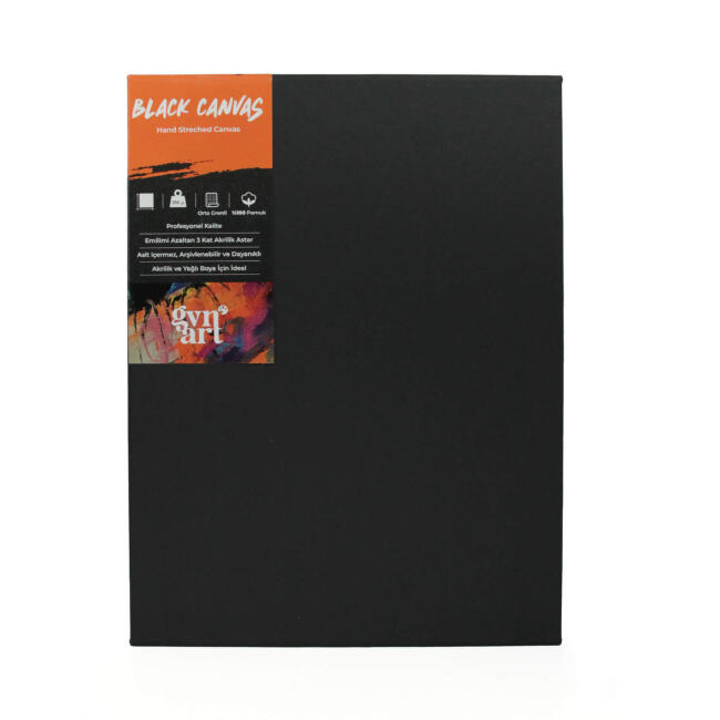 Gvn Art Siyah Tuval %100 Pamuklu 310 g 30x40 cm - 1