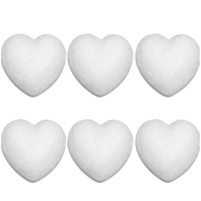 Gvn Art Strafor Köpük Kalp 6 cm 6 adet - 1