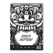 Gvn Art Üstten Spiralli Ivory Eskiz Defteri 90 g A4 40 Yaprak - Gvn Art