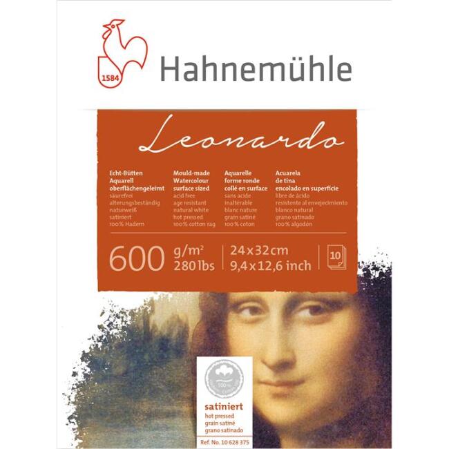 Hahnemühle Blok Leonardo Hot Press 600 g 24x32 cm 10 Yaprak N:10628375 - 1