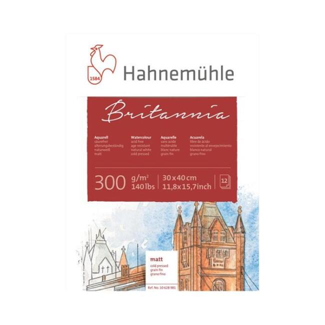 Hahnemühle Britannia Sulu Boya Blok Cold Press 300 g 30x40 cm 12 Yaprak - 1