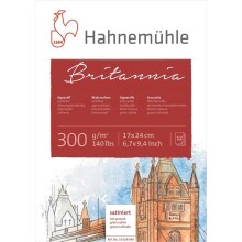 Hahnemühle Britannia Sulu Boya Blok Hot Press 300 g 17x24 cm 12 Yaprak - HAHNEMÜHLE