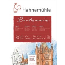 Hahnemühle Britannia Sulu Boya Blok Hot Press 300 g 24x32 cm 12 Yaprak - HAHNEMÜHLE