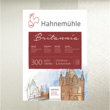 Hahnemühle Britannia Sulu Boya Blok Rough 300 g 17x24 cm 12 Yaprak - HAHNEMÜHLE