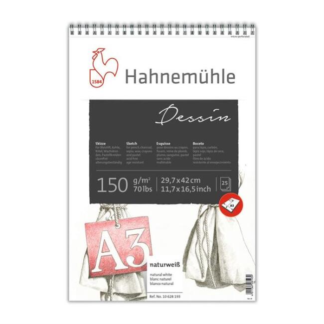 Hahnemühle Dessin Eskiz Defteri 150 g A3 25 Yaprak - 1