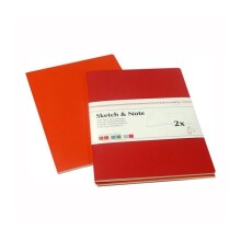Hahnemühle Sketch & Note Eskiz Defteri 2’li Turuncu-Kırmızı 125 g A5 40 Yaprak - 1