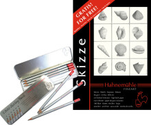 Hahnemühle Skizze Eskiz Defteri 96 g A4 Dereceli Kalem Seti Hediyeli 100 Yaprak - HAHNEMÜHLE (1)