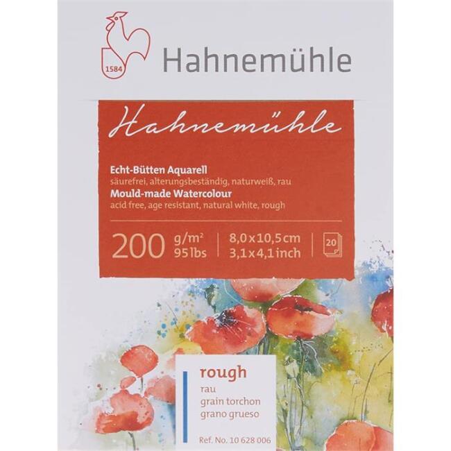 Hahnemühle Sulu Boya Blok Rough 200 g 8x10.5 cm 20 Yaprak - 1