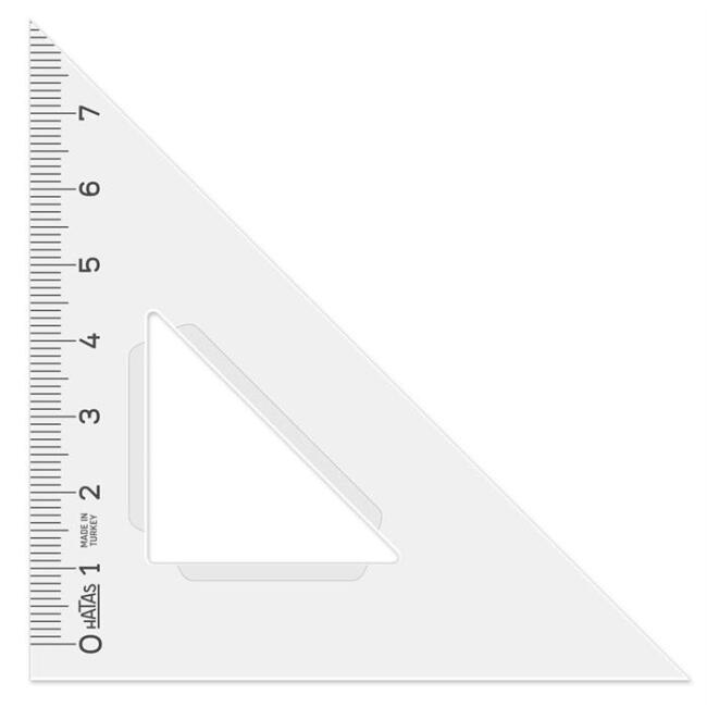 Hatas 45 Derece Gönye 12cm - 1