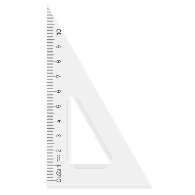 Hatas 60 Derece Gönye 12cm - 1