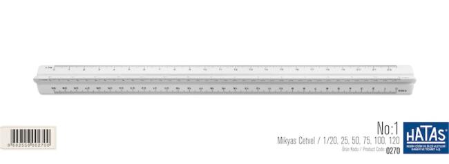 Hatas Mikyas Cetveli No:1 30 cm - 2