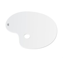 Hatas Plastik Beyaz Oval Palet 16x25 cm - HATAS