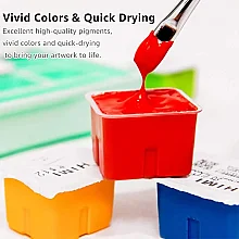 HIMI Jelly Cup Gouache Set - 24 Renk 30 gr 3 Fırça (Pink Case Edition) H-TST100 - 3