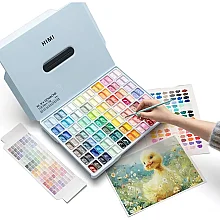 HIMI Twin Cup Gouache Set - 112 Renk 12 gr (Ice Blue Case Edition) H-YSF237 - 1