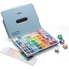 HIMI Twin Cup Gouache Set - 112 Renk 12 gr (Ice Blue Case Edition) H-YSF237 - 3