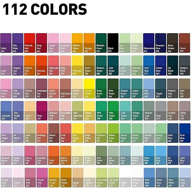 HIMI Twin Cup Gouache Set - 112 Renk 12 gr (Ice Blue Case Edition) H-YSF237 - 2
